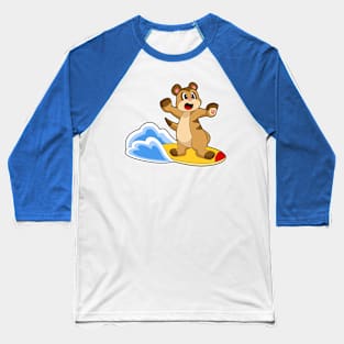 Meerkat Surfer Surfboard Baseball T-Shirt